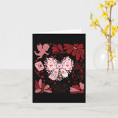 Carte Valentin Rétro Boho Crayon Arc Enseigner Est Un Tr (Fleur jaune)