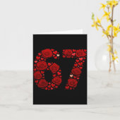 Carte Valentine 67 Mème Rose Cœurs Drôle Six Sept Vale (Fleur jaune)