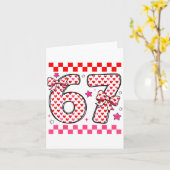 Carte Valentine 67 Six Seven 6 7 Funny Heart Bow For Kid (Fleur jaune)