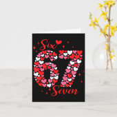 Carte Valentine 67 Six Seven 6 7 Meme Valentines Day Gir (Fleur jaune)