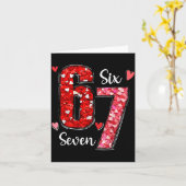 Carte Valentine 67 Six Seven Meme Rose Hearts Valentine’ (Fleur jaune)