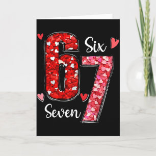Carte Valentine 67 Six Seven Mème Roses Cœurs Saint-Vale