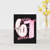 Carte Valentine 6 7 Funny Six Seven 67 Happy Valentines  (Fleur jaune)