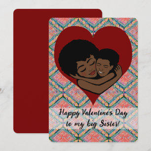Carte Valentine à Big Sister de Little Brother Ethnic