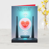 Carte Valentine Card Funny Geek (Fleur jaune)