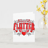 Carte Valentine Cardiac Nurse You Make My Heart Flutter  (Fleur jaune)