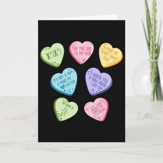 Carte Valentine Cardiology Nurse Conversation Hearts Can (Devant)