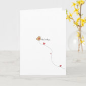 Carte Valentine Chat Chibi Mignon Pun (Fleur jaune)