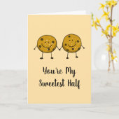 Carte Valentine Chocolate Chip Cookie Pair (Fleur jaune)