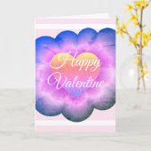 Carte Valentine customisée violette (Fleur jaune)