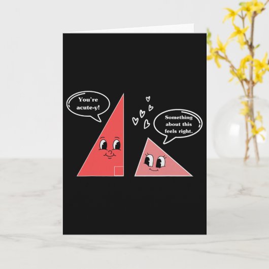 Carte Valentine Cute Triangle Blague Mathématique Mathém (Fleur jaune)