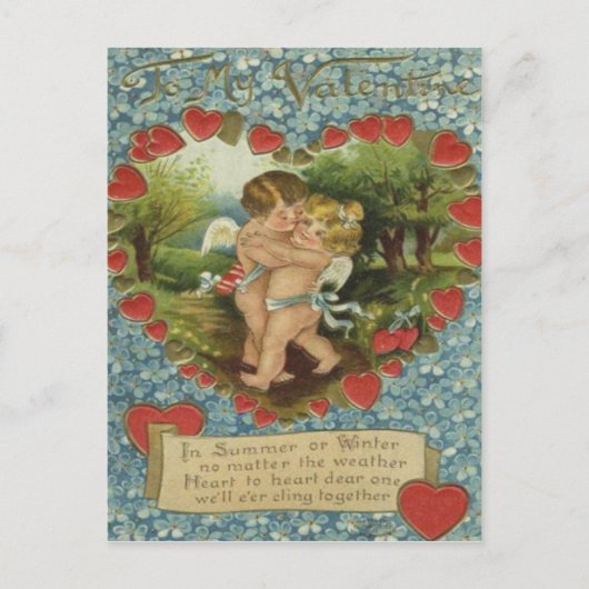 Carte Valentine de baiser rétro vintage (Devant)