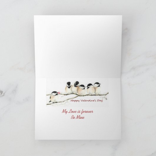 Carte valentine de Chickadee (Intérieur)