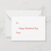 Carte Valentine de la mine d'abeilles (Dos)