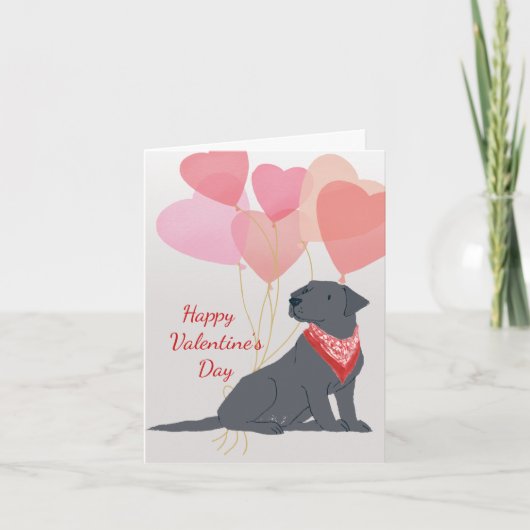 Carte Valentine de votre Black Labrador Retriever (Devant)