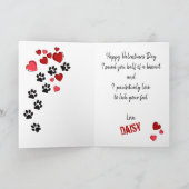Carte Valentine de votre Cavapoo Chien Log Biscuit (Intérieur)