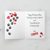 Carte Valentine de votre chien Rottweiler vous aim (Intérieur)