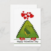 Carte Valentine Dinosaur Couple (Devant / Derrière)