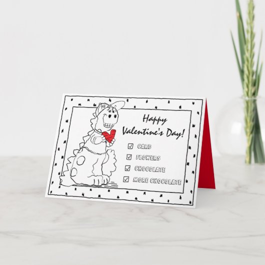 Carte Valentine Dinosaur Love (Devant)