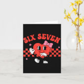 Carte Valentine drôle Six Sept Cœur Arc Mème Gen Alpha (Fleur jaune)