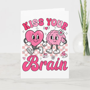 Carte Valentine Embrasse Ton Cerveau Élève Prof Boy Girl