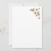 Carte Valentine florale colorée  (Dos)