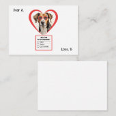 Carte Valentine Foxhound Dog Anglais Personnalisab (Devant / Derrière)
