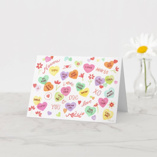 Carte Valentine Fun Hearts Flowts Vous êtes le meilleur (Petite plante)