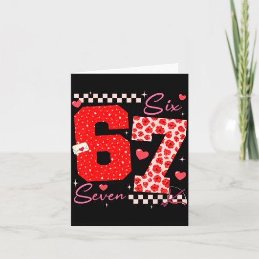 Carte Valentine Funny Six Seven 6 7 Meme Slang Men Women (Devant)