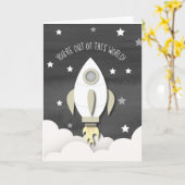 Carte Valentine Fusée Hors De Ce Monde (Fleur jaune)