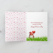 Carte Valentine Gnome with Red Roses (Intérieur)