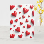 Carte Valentine Heart Pattern Card (Fleur jaune)