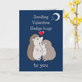 Carte Valentine Hedhehog Hedge (Fleur jaune)