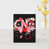 Carte Valentine Infirmière Cna Coquette Nœud Stéthoscope (Fleur jaune)
