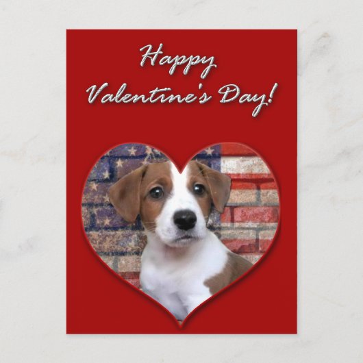 Carte Valentine Jack Russell Terrier (Devant)
