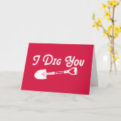 Carte Valentine, je te creuse (Fleur jaune)