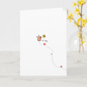 Carte Valentine Kawaii Capybara Bee Pun (Fleur jaune)