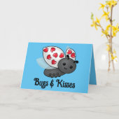 Carte Valentine Ladybug (Fleur jaune)