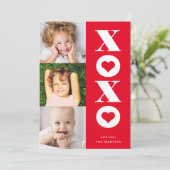 carte valentine multi-photo xoxo (Debout devant)