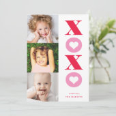 carte valentine multi-photo xoxo (Debout devant)