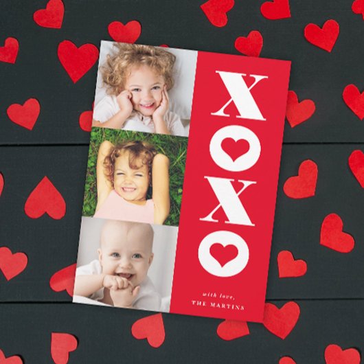 carte valentine multi-photo xoxo