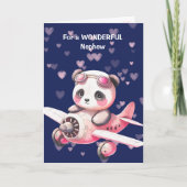 Carte Valentine Nephew du pilote de l'ours Panda C (Devant)