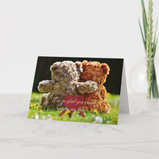 Carte Valentine Nounours (Devant)