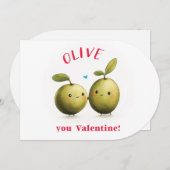 Carte Valentine Olive You (Devant / Derrière)