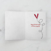 Carte Valentine Parties scintillant Coeur avec bling (Intérieur)