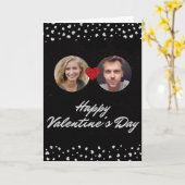 Carte Valentine Parties scintillant photos personn (Fleur jaune)