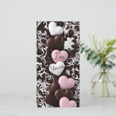 Carte Valentine personnalisable au coeur (Debout devant)