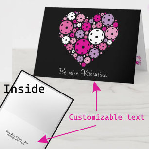 Carte Valentine personnalisable Pickleball 💘