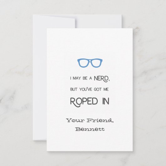 Carte Valentine personnalisée pour cordes Nerds (Devant)