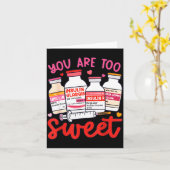 Carte Valentine Pharmacist Diabetic Nurse Insulin Diabet (Fleur jaune)